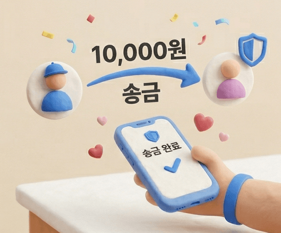 신용카드현금화 안전 송금 10000원 이체 완료